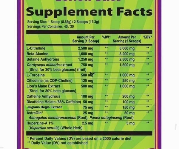 Heroic Harvest Escape Pre-Workout Orchard Fantasia flaver Nootropic High Stim