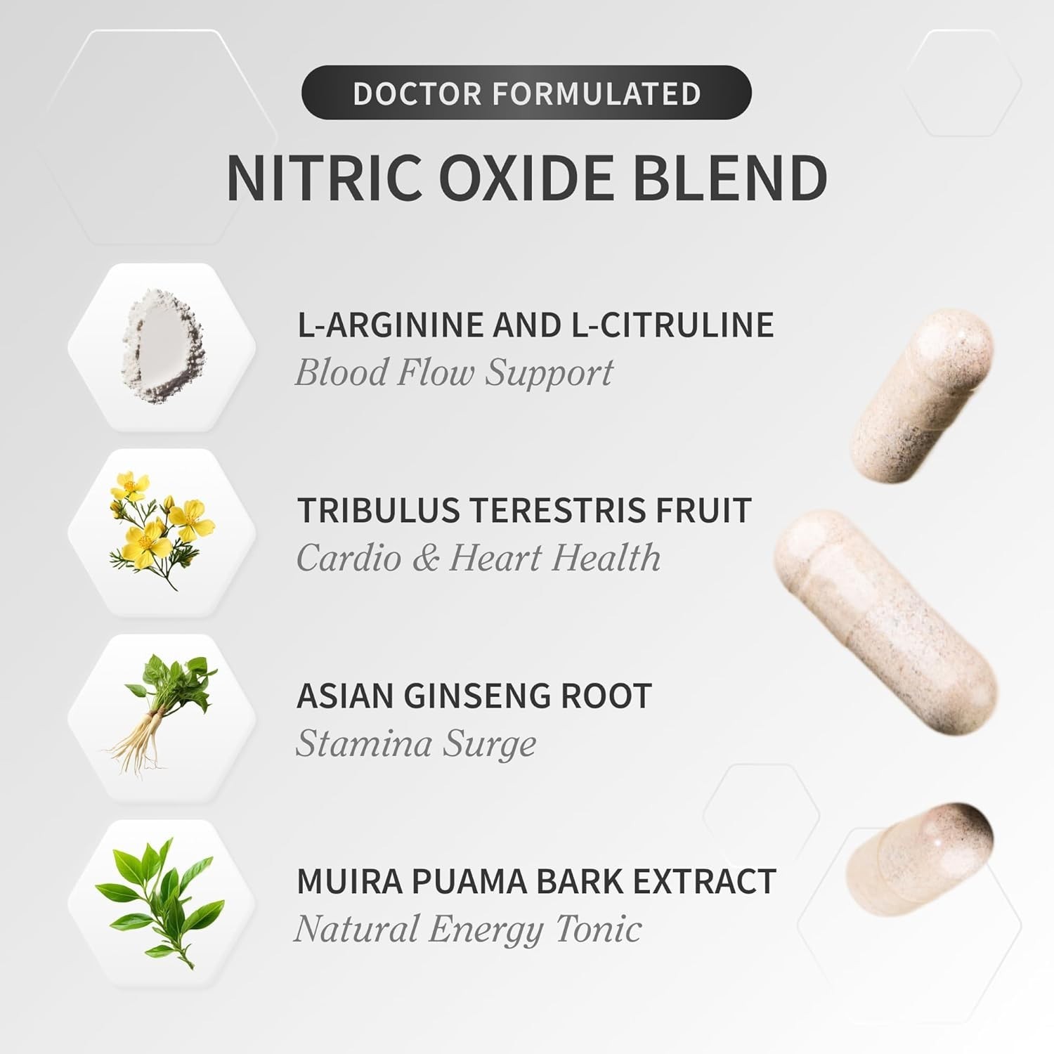 Endurance & Recovery Booster – Nitric Oxide Formula with Tribulus 90ct