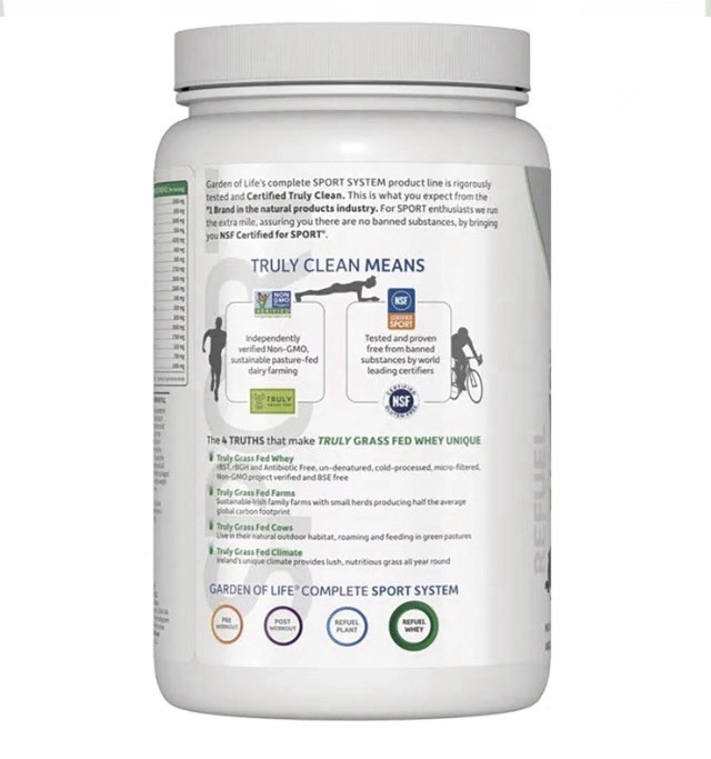 Garden Of Life Certified Grass Fed Whey Protein Powder Chocolate Flavor
