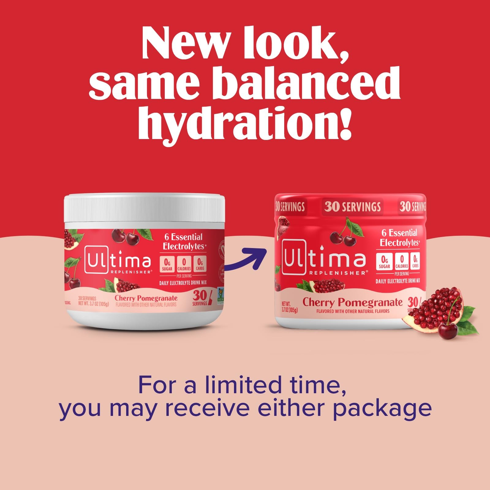 Ultima Replenisher Daily 3.7 Ounce (Pack of 1), Cherry Pomegranate