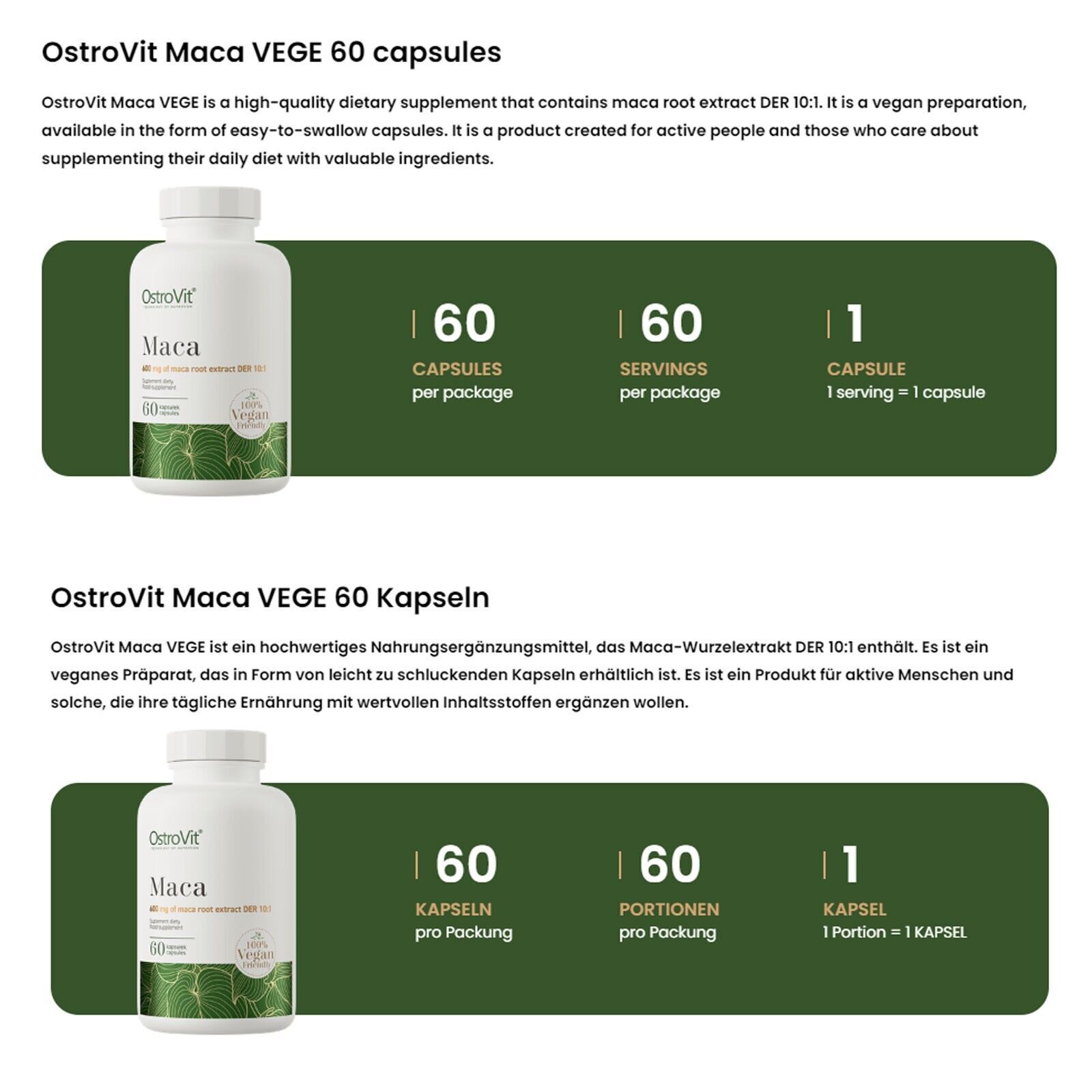 MACA 600mg Improves Energy Mood Immune System Antioxidant Endurance Libido