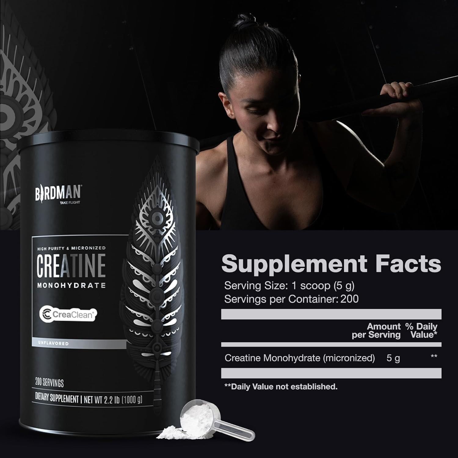Micronized Creatine Monohydrate Powder, Muscle Recovery, Caffeine Free, Creat…
