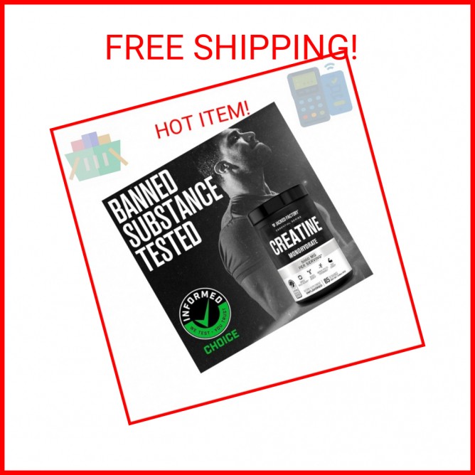 Jacked Factory Creatine Monohydrate Powder 425g – 5g Daily Creatine Supplement f