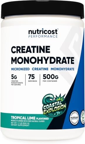 Nutricost Creatine Monohydrate Micronized Powder 500G, 100 Servings | 5000mg