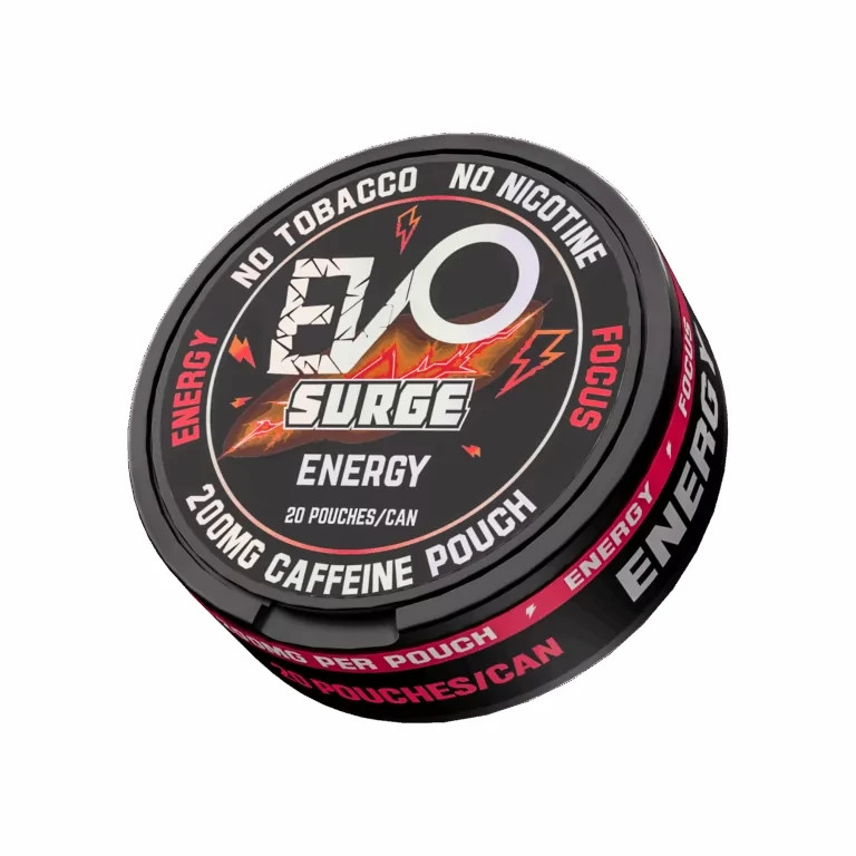 EVO Surge 200mg Caffeine Pouches – 20 Pouch Pack – Energy Flavor