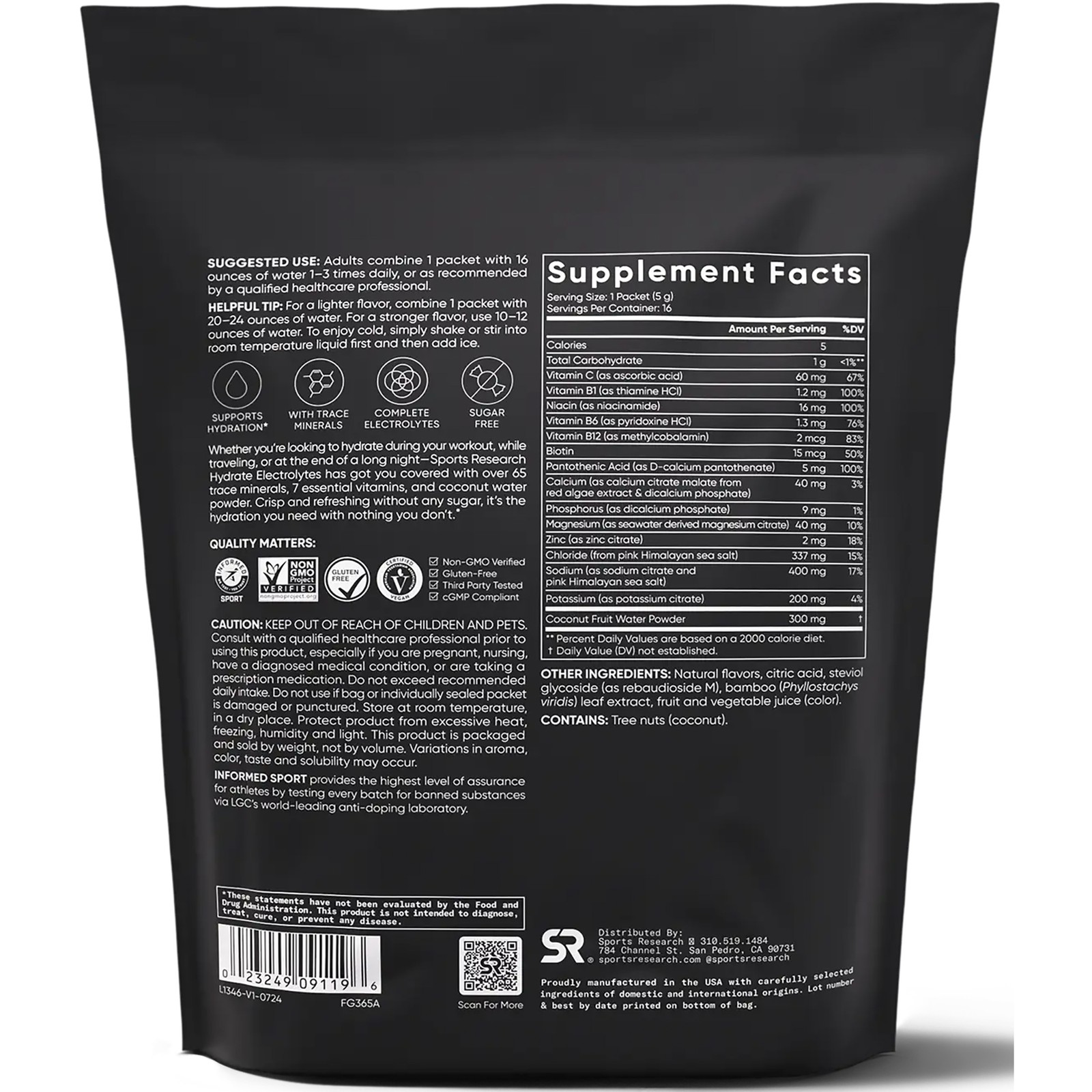 Sports Research Electrolytes