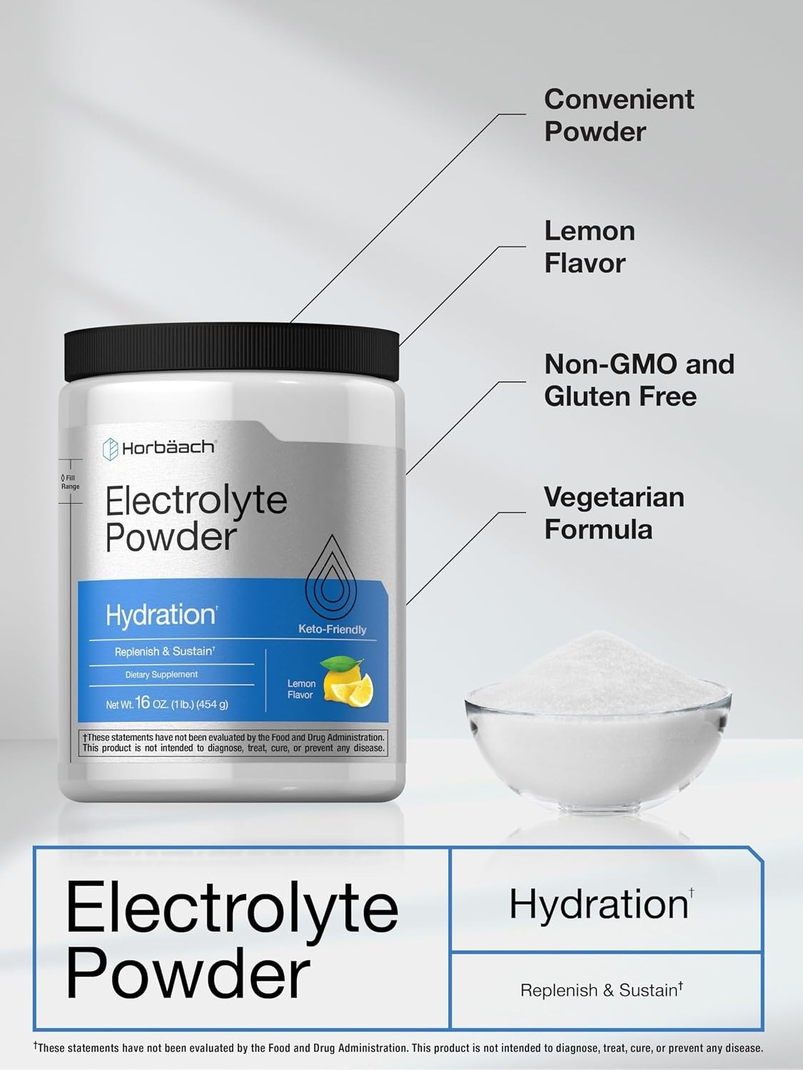 Electrolytes Powder | 16 oz | 130 Servings | Hydration Support | Keto-Friendl…