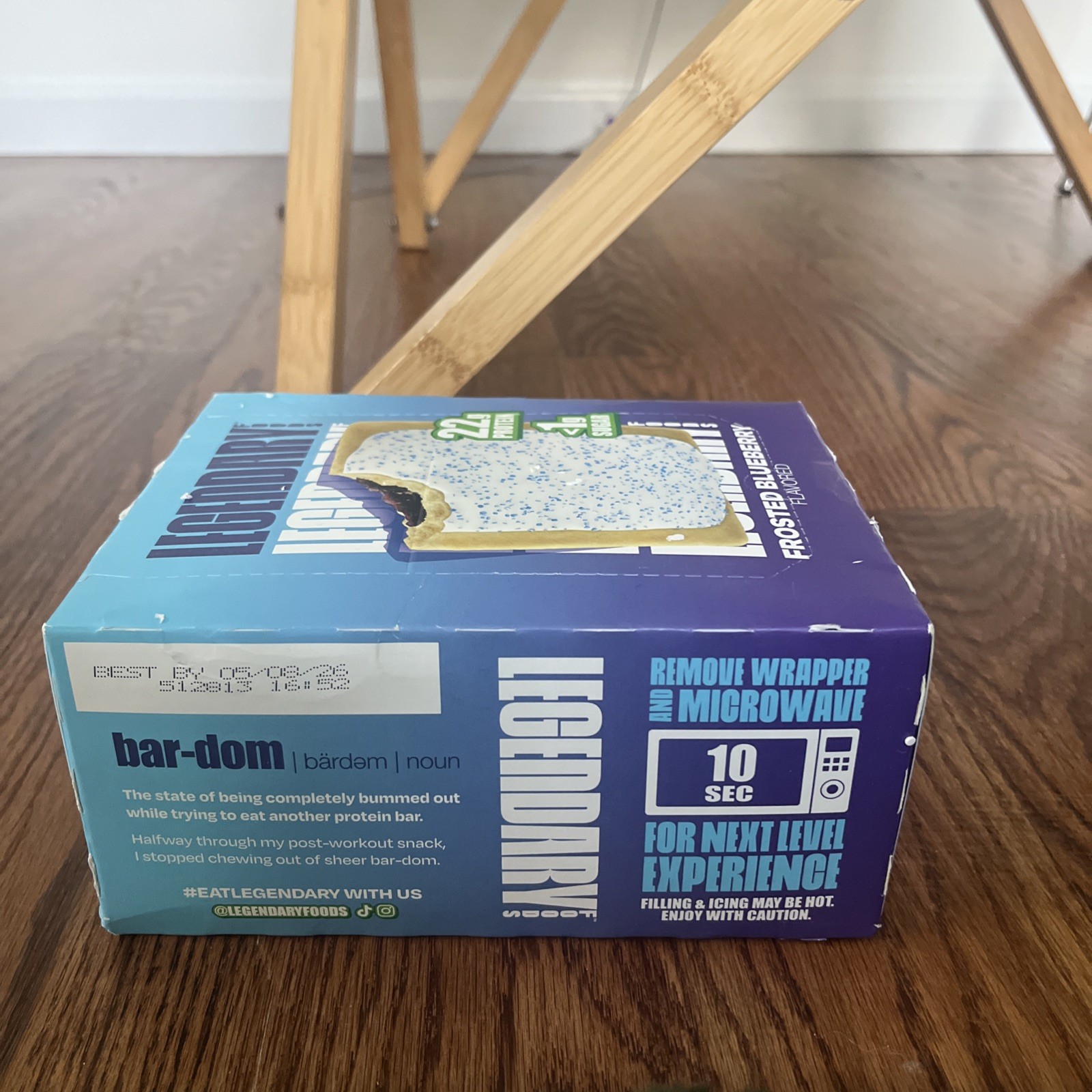 Legendary Foods Protein Pastry+ Frosted Blueberry 8 Pack 22g Protein Gluten Free