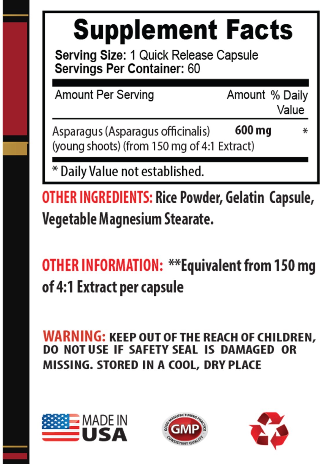 Whole food digestion aid – ASPARAGUS YOUNG SHOOTS – Clean antioxidant blend 2Bot