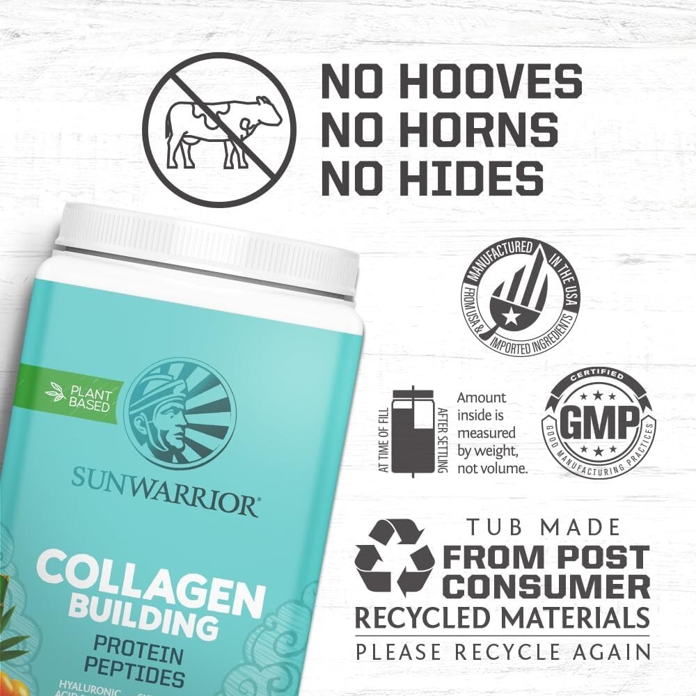 Sunwarrior Vegan Collagen Protein Powder Plant-Based Hyaluronic Acid, 2.2 lb