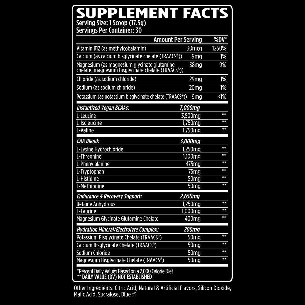 Aminogex Ultra BCAA Powder, Patriot Pop, 30 Servings