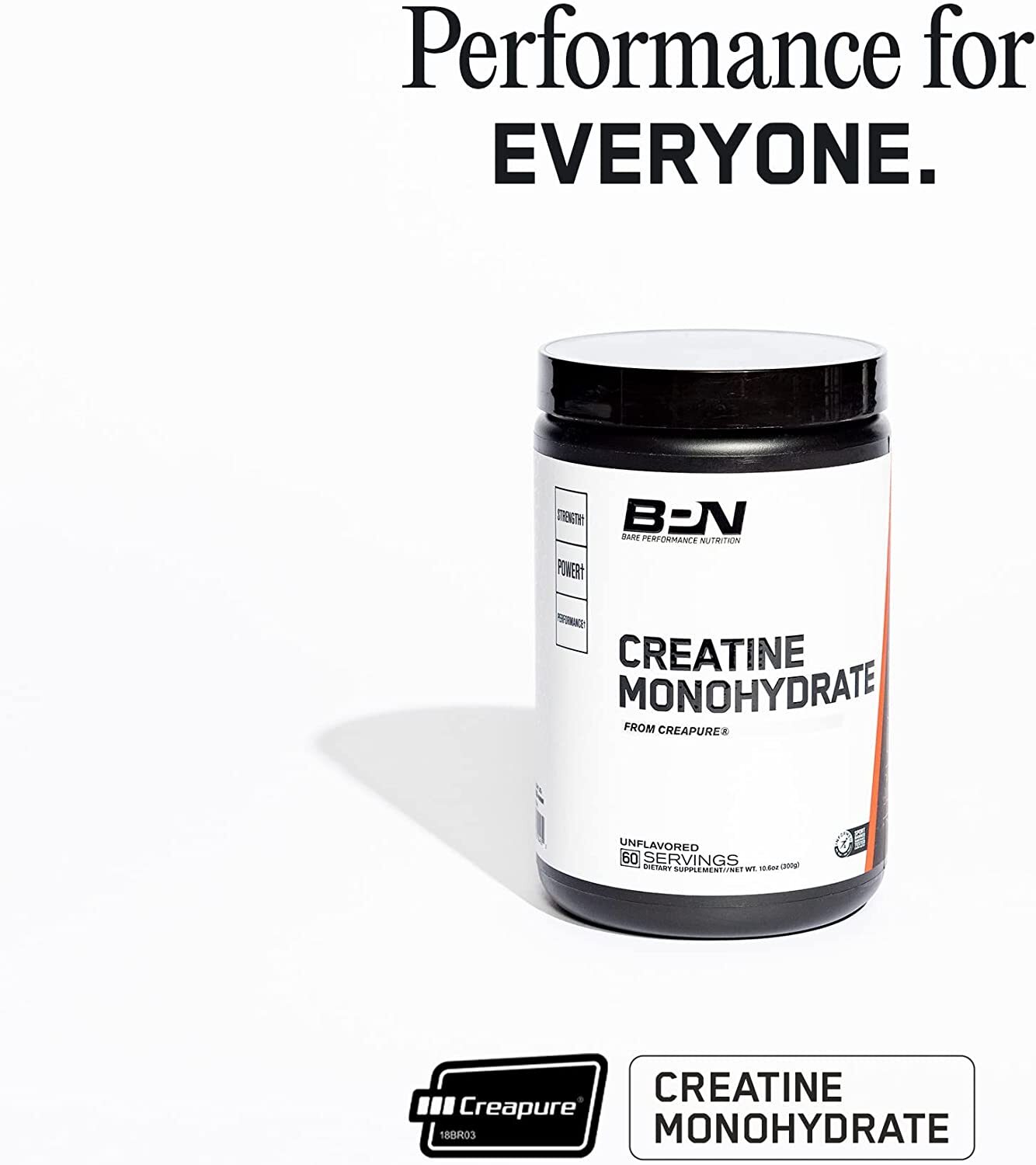 BPN Creatine Monohydrate with Creapure, Unflavored, Increase Muscle Mass