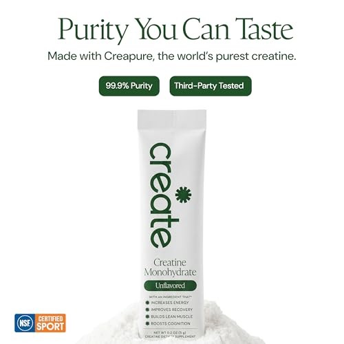 Creatine Monohydrate Powder 30 Packs Unflavored Vegan Sugar Free