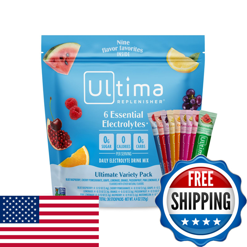 Ultima Replenisher Daily Electrolyte Powder Ultimate Variety Pack 36 Stickpacks