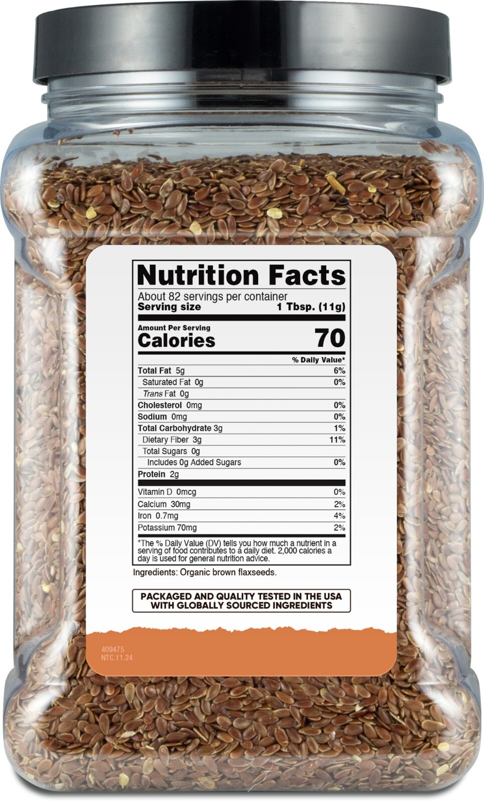 Nutricost Pantry Organic Flaxseeds (2 Pounds) – Whole Brown Flaxseeds