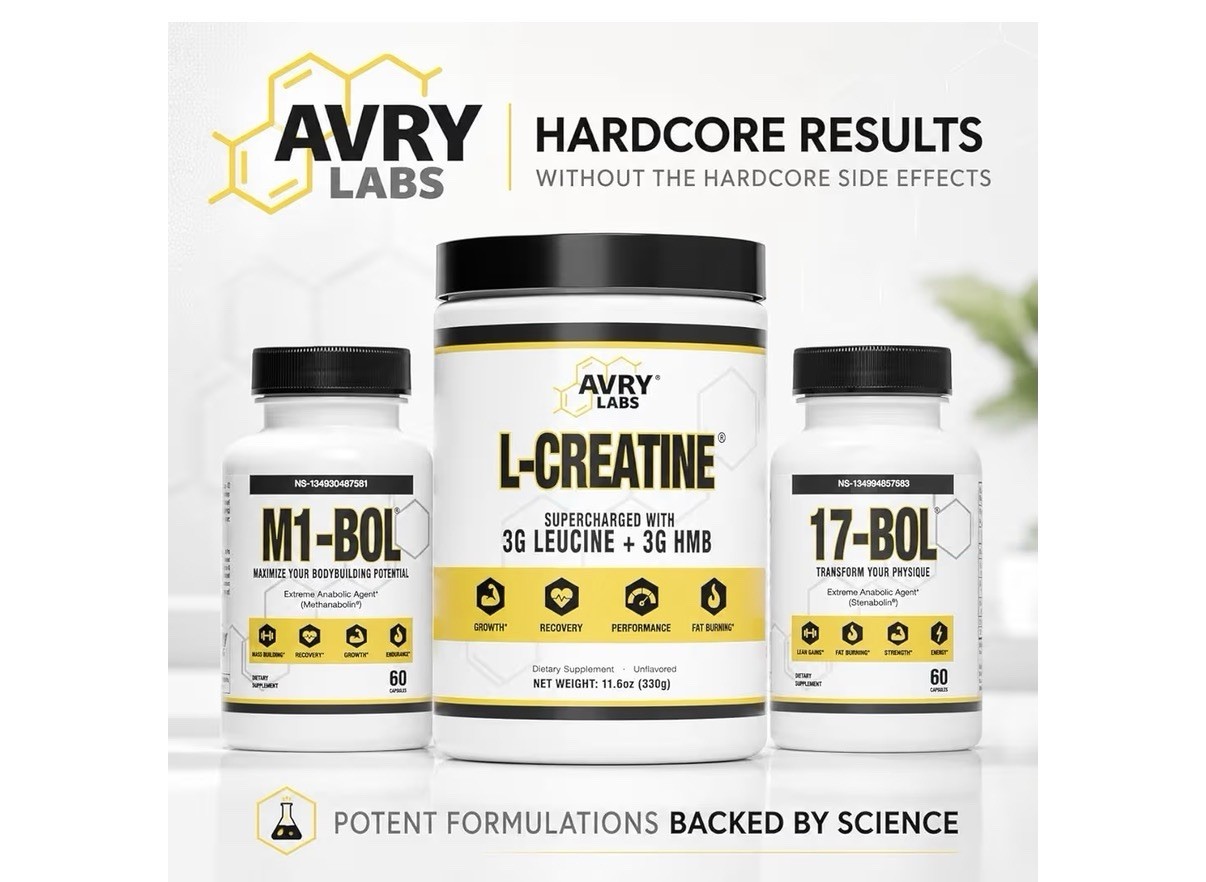 AVRY Labs M1-BOL Methanabolin Vegan Bodybuilding Capsules Unflavored 90ct