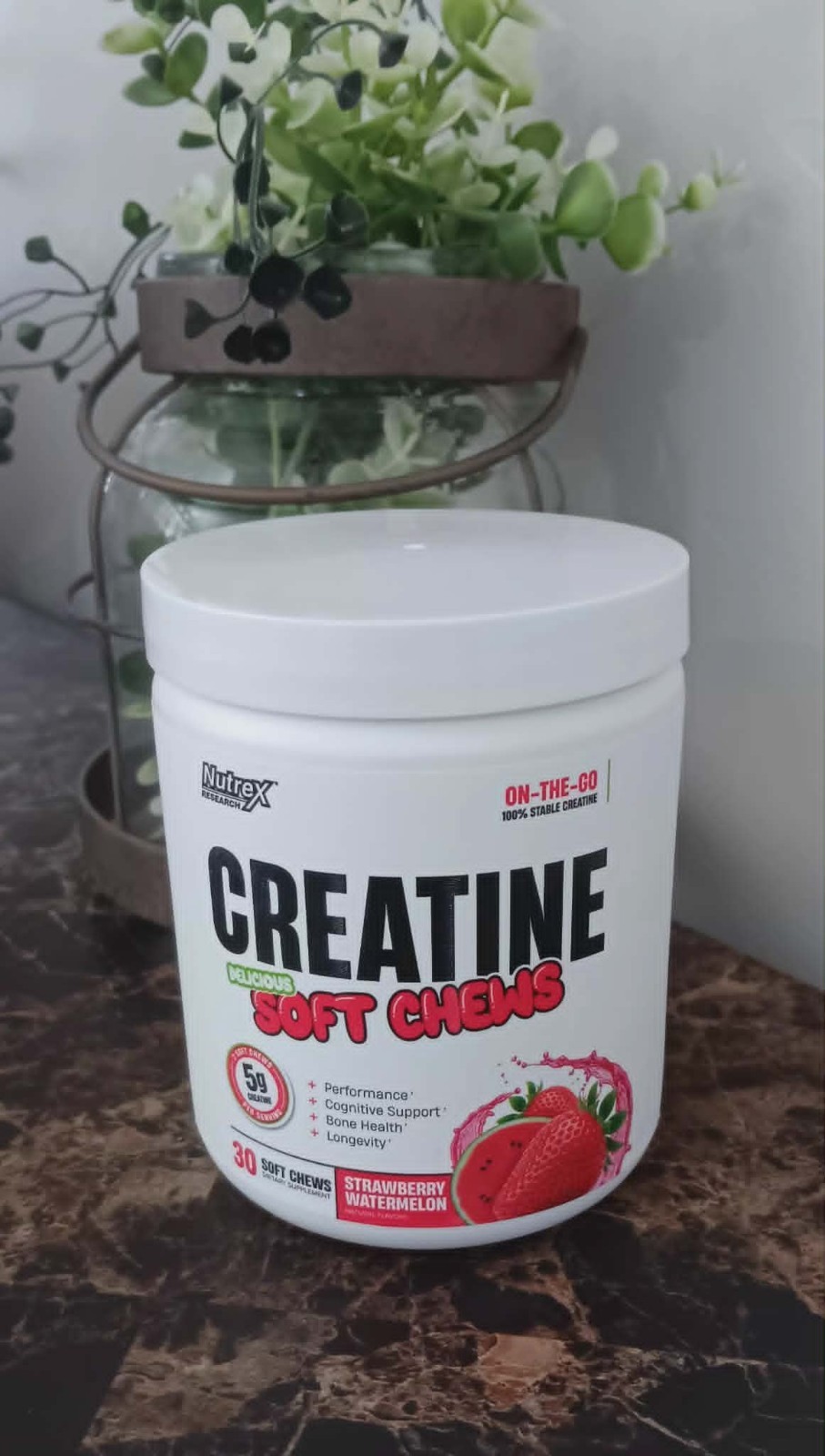 NUTREX RESEARCH CREATINE SOFT CHEWS – STRAWBERRY WATERMELON 30 SOFT CHEWS – NEW