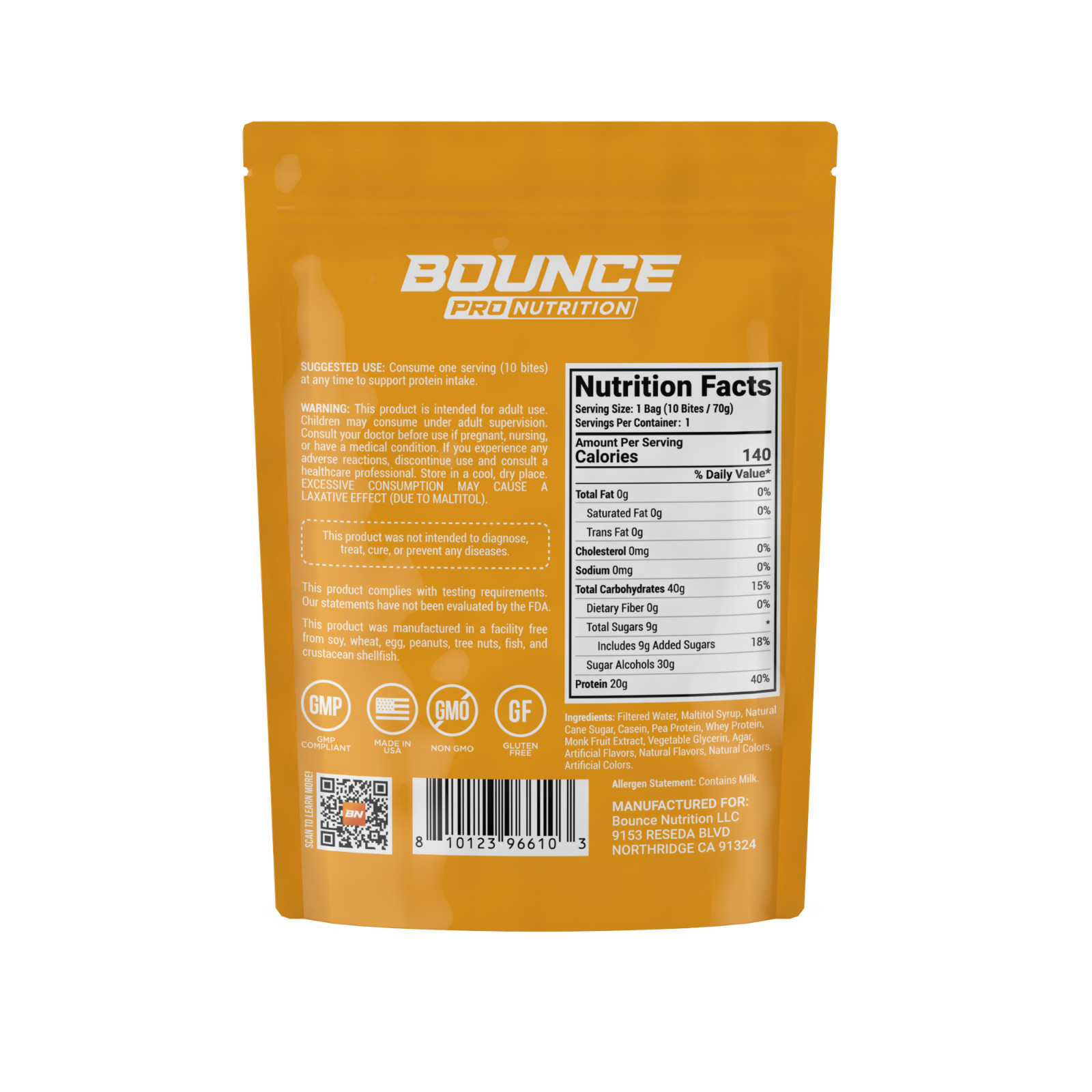Protein Bite Gummies – 20G Per Bag – 140 Calories
