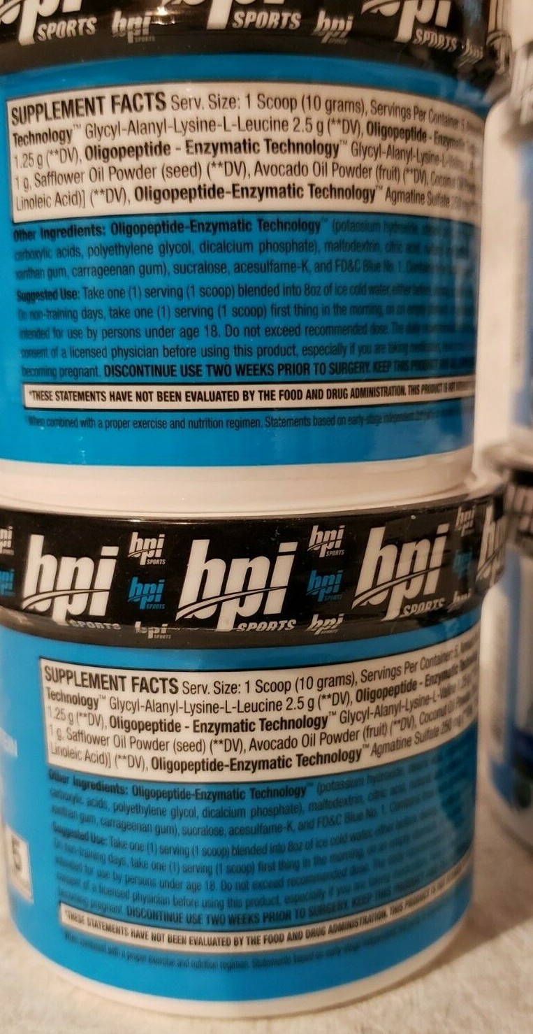 Qty 4 – BPI BEST BCAA – Blue Raspberry – 5 Servs EACH JAR – 20 Total – 5/2024