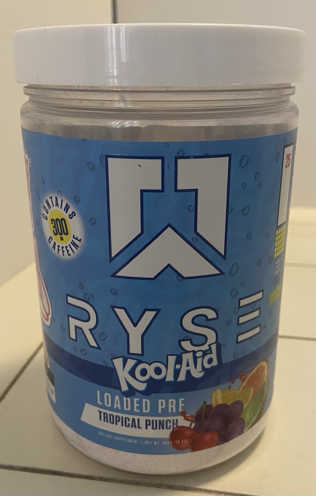 RYSE Pre Workout Kool Aid Tropical Punch 25 Servings with Scoop