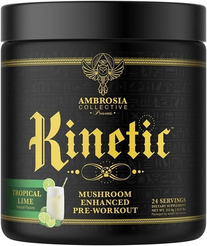 Kinetic Mushroom Enhanced Pre Workout Ambrosia Collective Tropical Lime