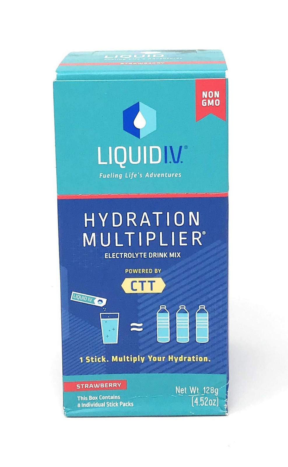 2x Liquid Iv Strawberry Hydration Drink Mix 8 Count, 0.56 Oz