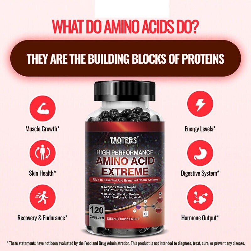 L-Leucine,Bcaa,Amino Acids Support Muslce Gainer Muscle Recover 120 Capsules