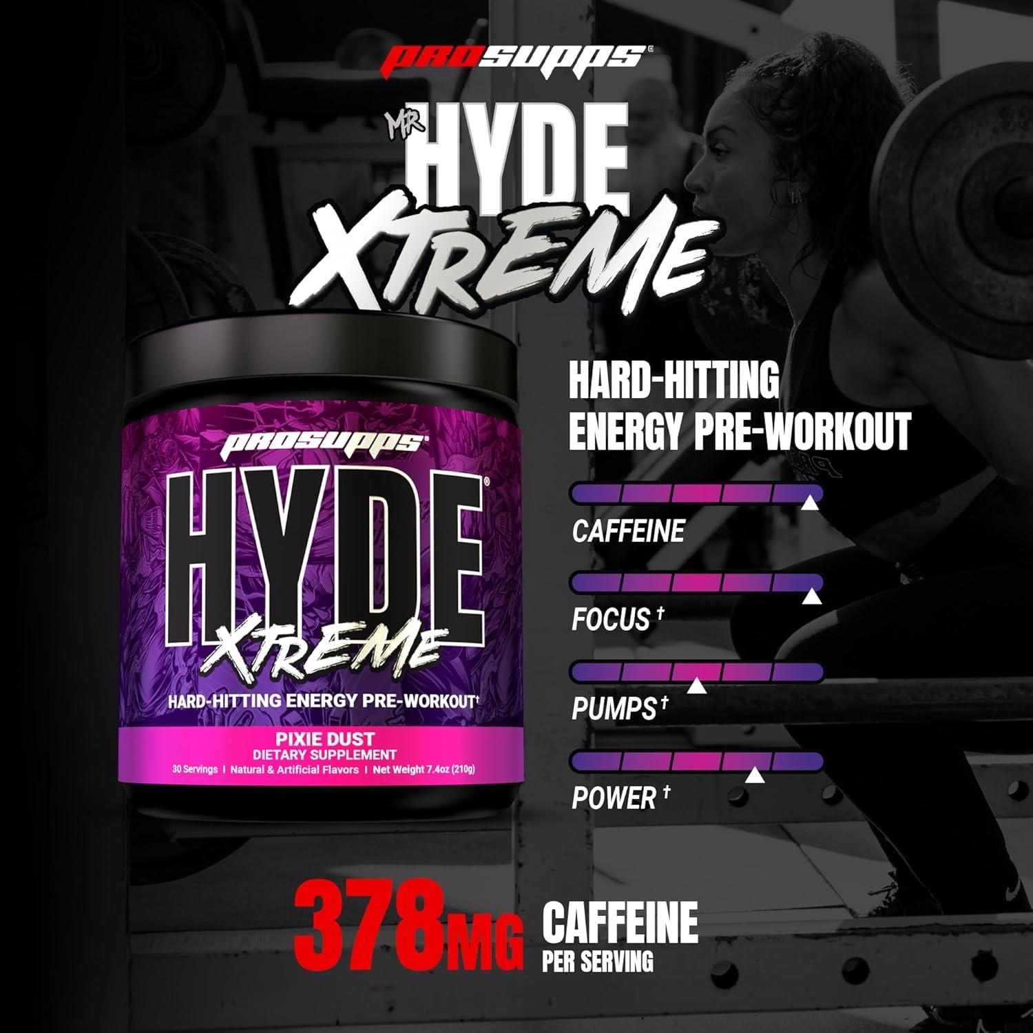 ProSupps Mr. Hyde Xtreme Pre Workout Energy with Creatine Pixie Dust, 30 Serving