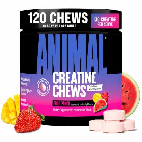 Creatine Monohydrate Chews 5g 120 Tablets Strength Power