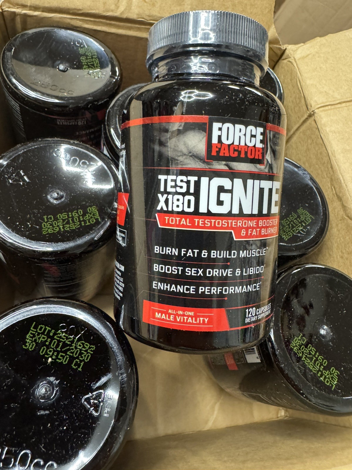 Force Factor Test X180 Ignite Total Testosterone Booster 120 Capsules – exp 2030