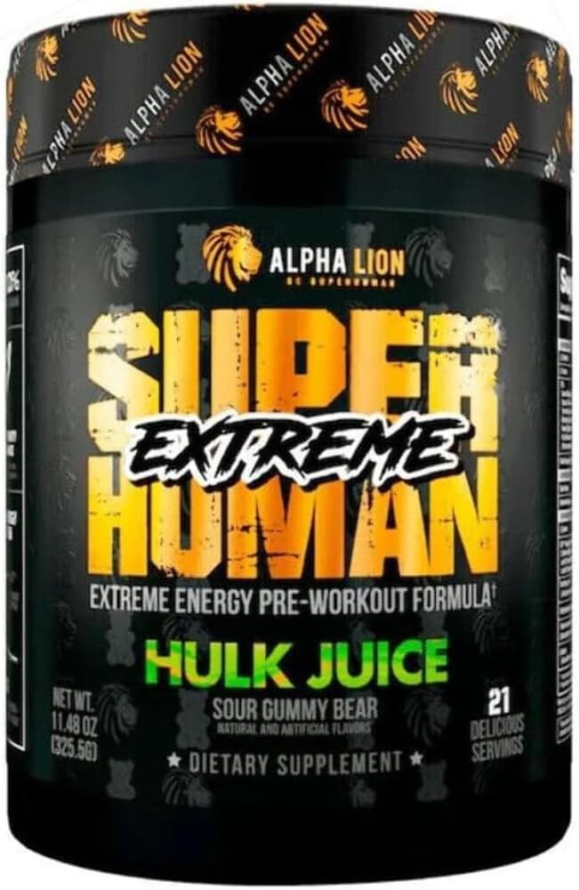 Alpha Lion Superhuman Extreme Pre-Workout Hulk Juice 21 Servings BB: 07/2026