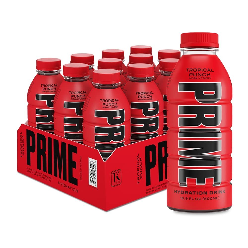 PRIME Hydration – Electrolyte Enhanced Sports Drink – Tropical Punch (12 Pack)