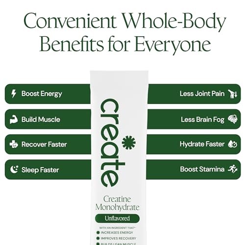 Creatine Monohydrate Powder 30 Packs Unflavored Vegan Sugar Free