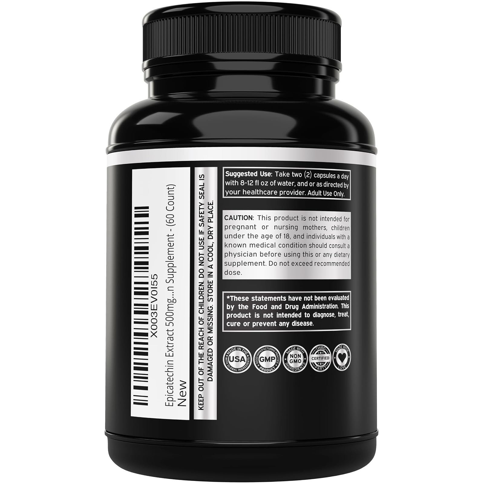 DORADO NUTRITION Epicatechin Extract 500mg 60 Capsules Muscle Support