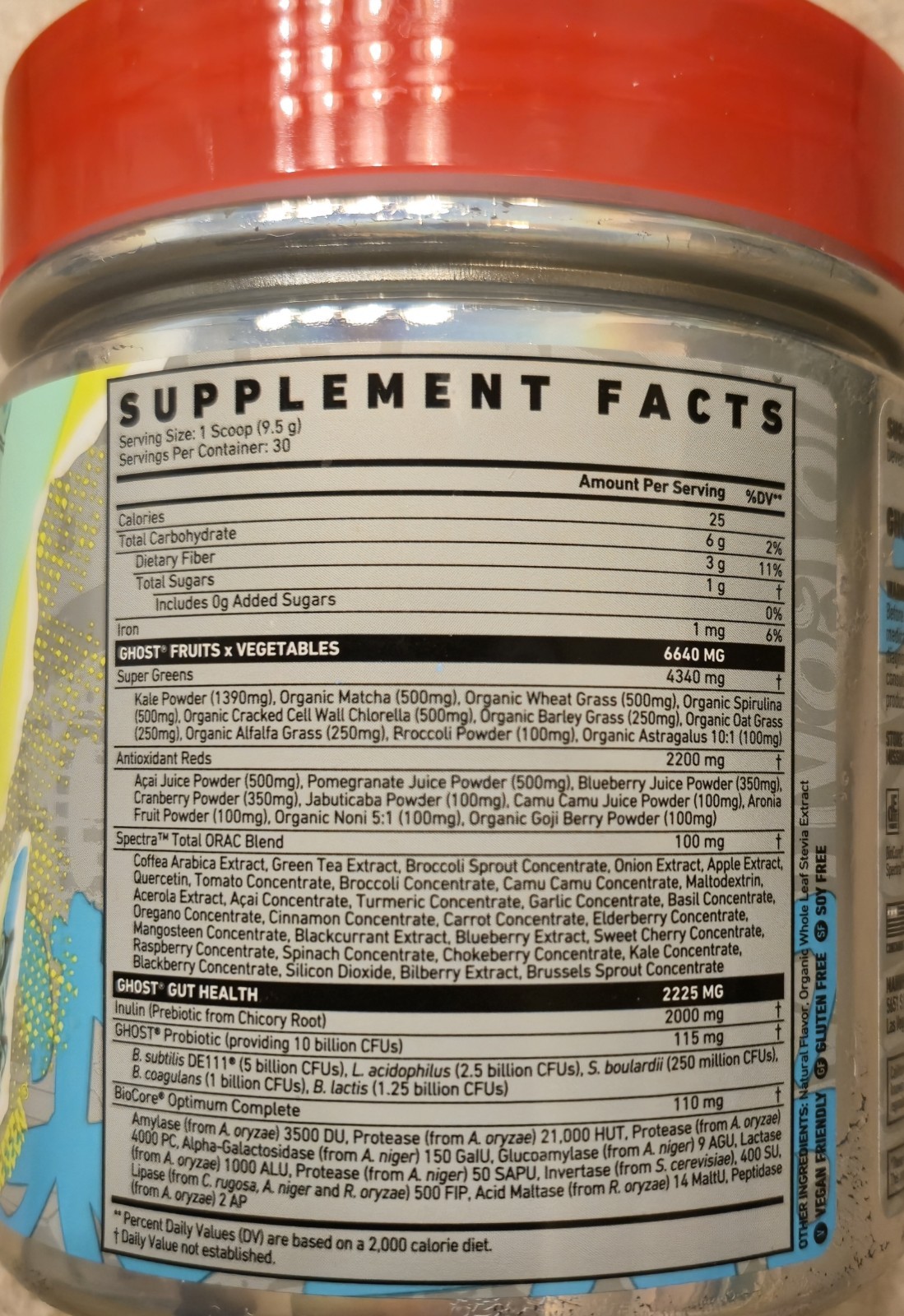 Ghost GREENS powder 10 oz Size ( 30 Servings ) Original Flavor BEST BY 08/26