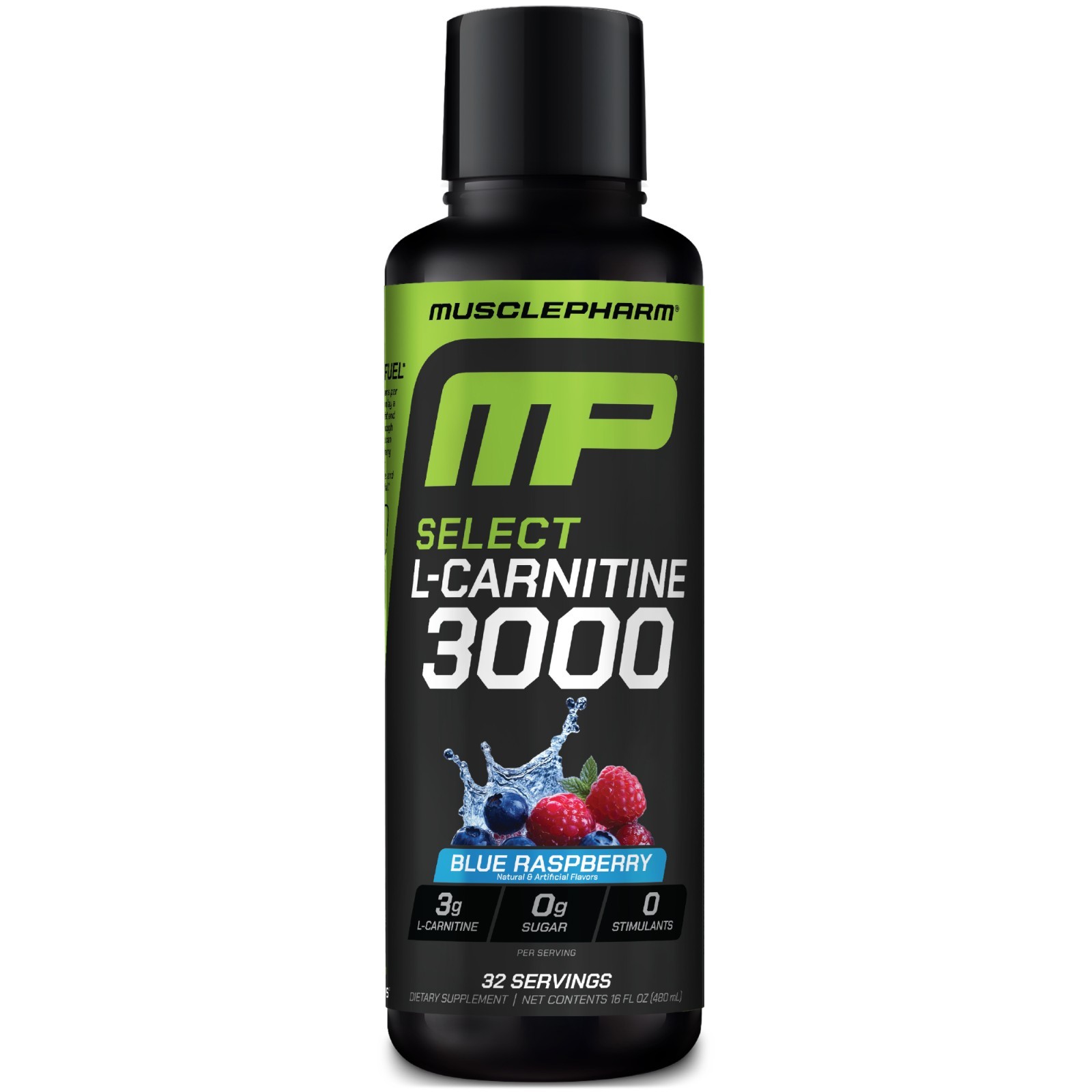 MusclePharm High Performance Liquid L-Carnitine 3000 Blue Raspberry 32 Servings