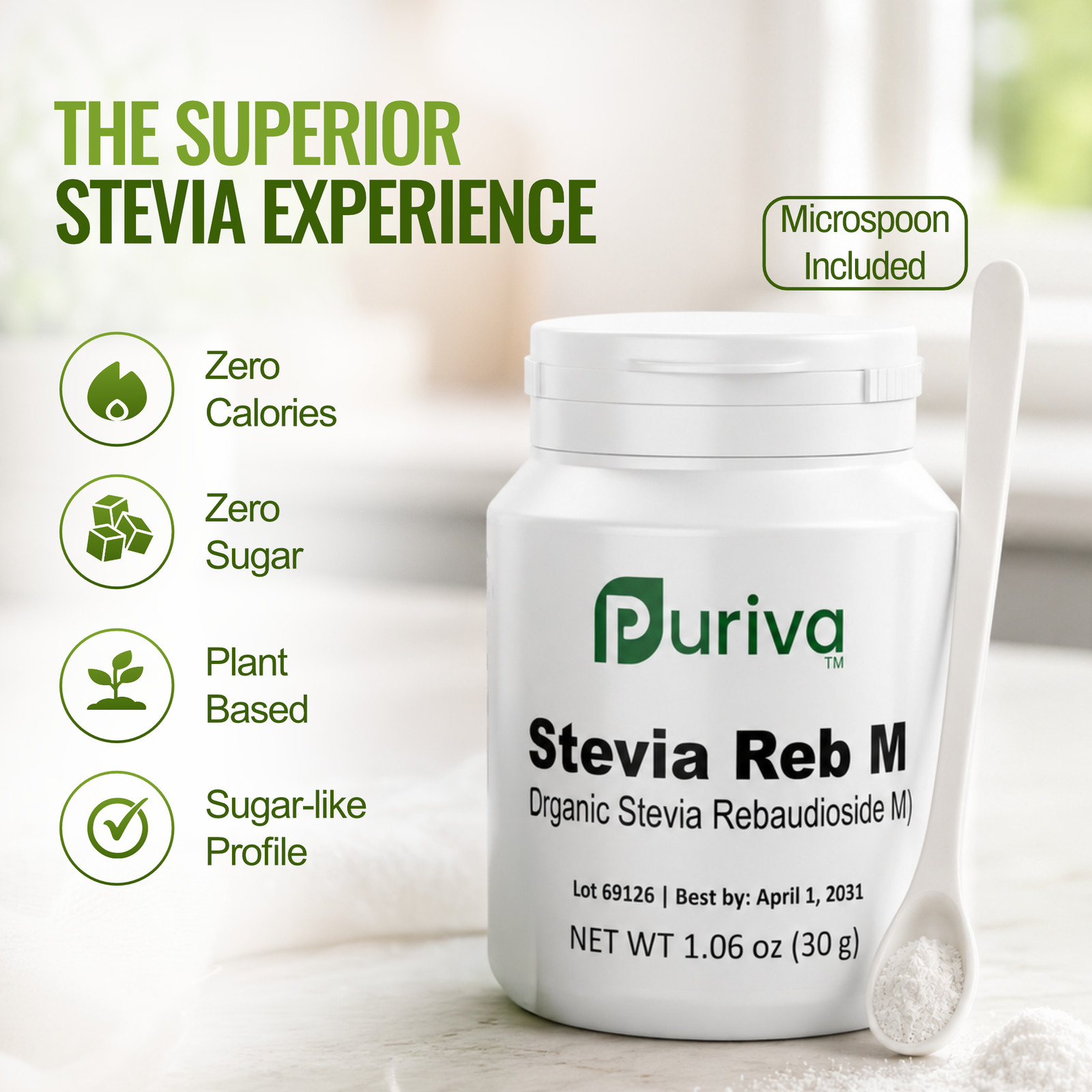 Stevia (Reb-M) Powder – bulk wholesale powder trusted retailer Puriva Nutrition
