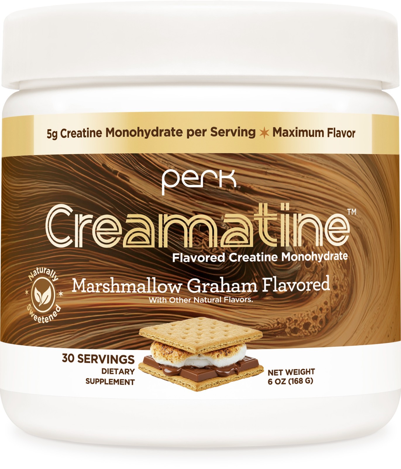 Perk Creamatine (Marshmallow Graham) 30 Servings – Flavored Creatine Monohydrate