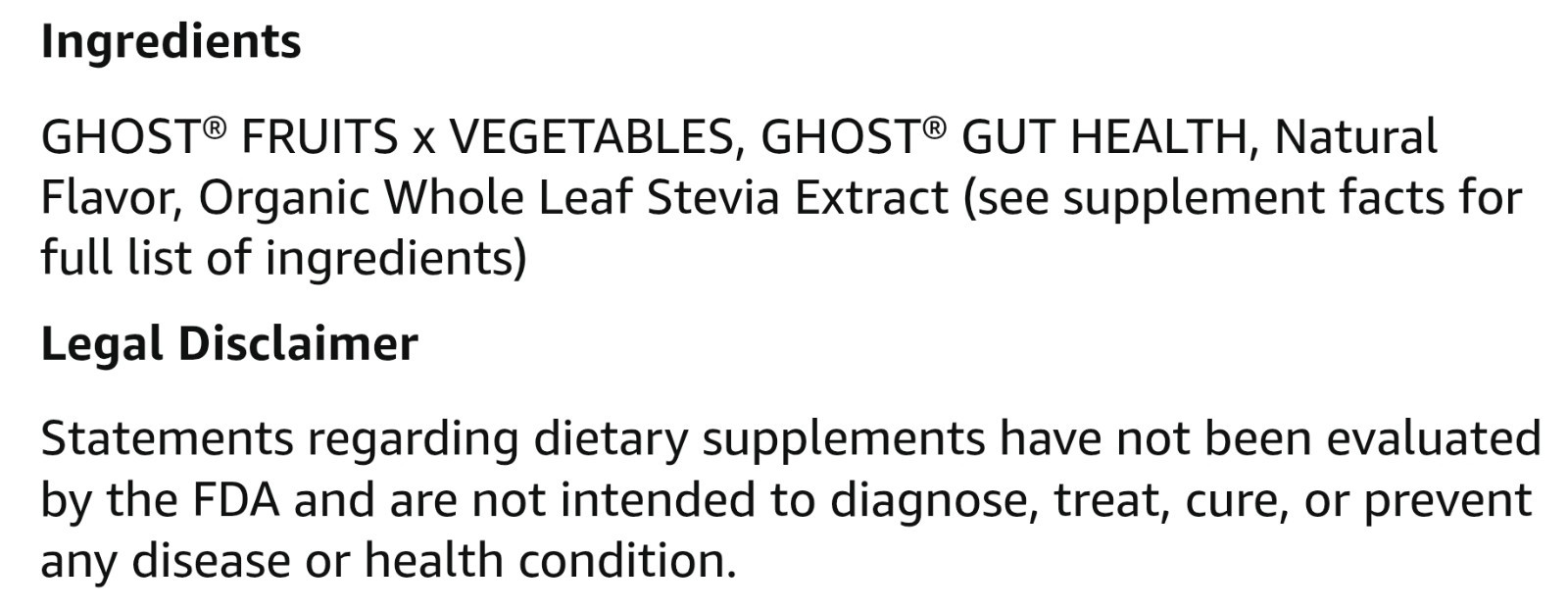 Ghost GREENS powder 10 oz Size ( 30 Servings ) Original Flavor BEST BY 08/26