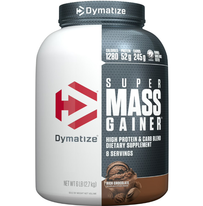 Dymatize Super Mass Gainer, Rich Chocolate, 6 lbs