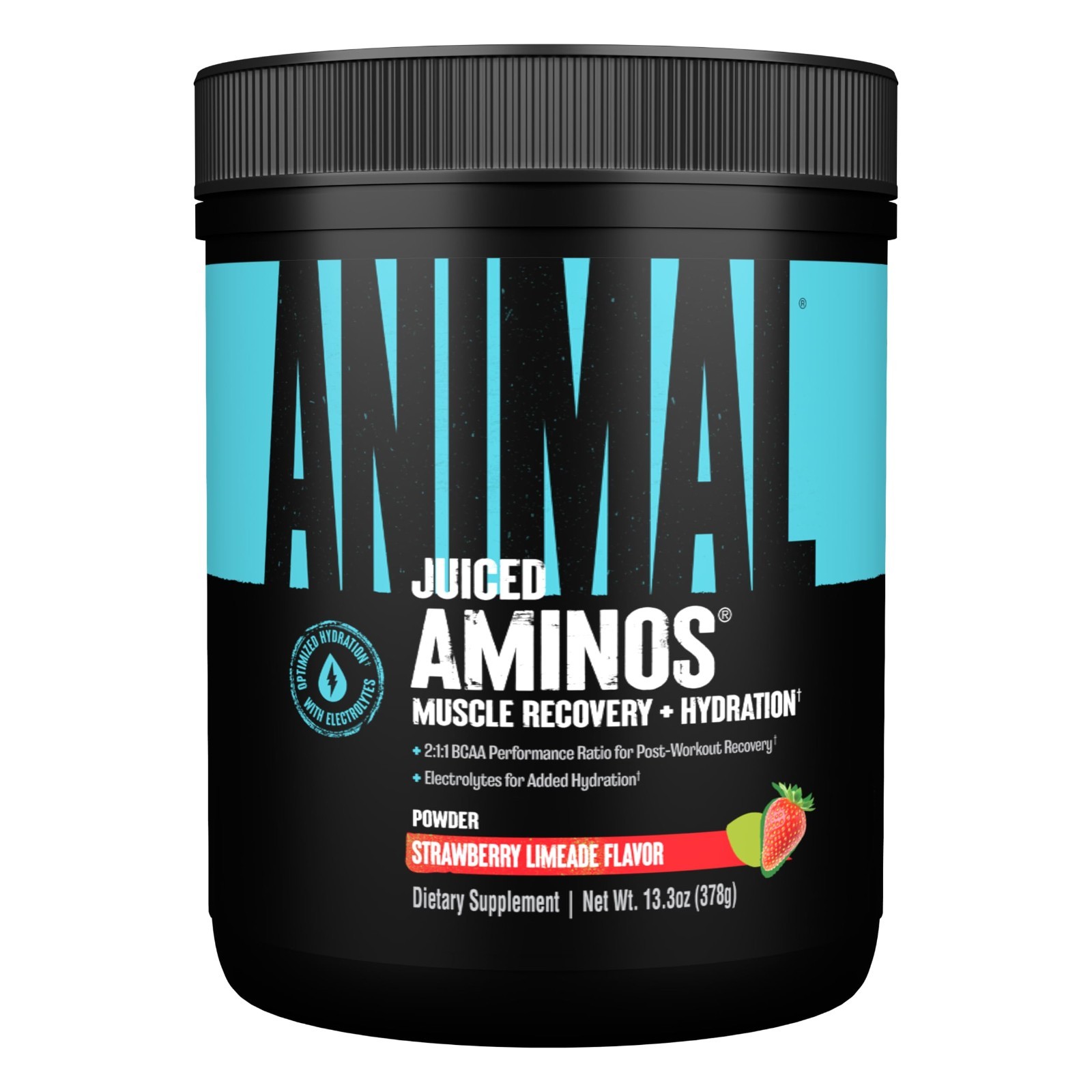 BCAA EAA Amino Acids Powder with Electrolytes & Sea Salt – Strawberry Limeade, 3