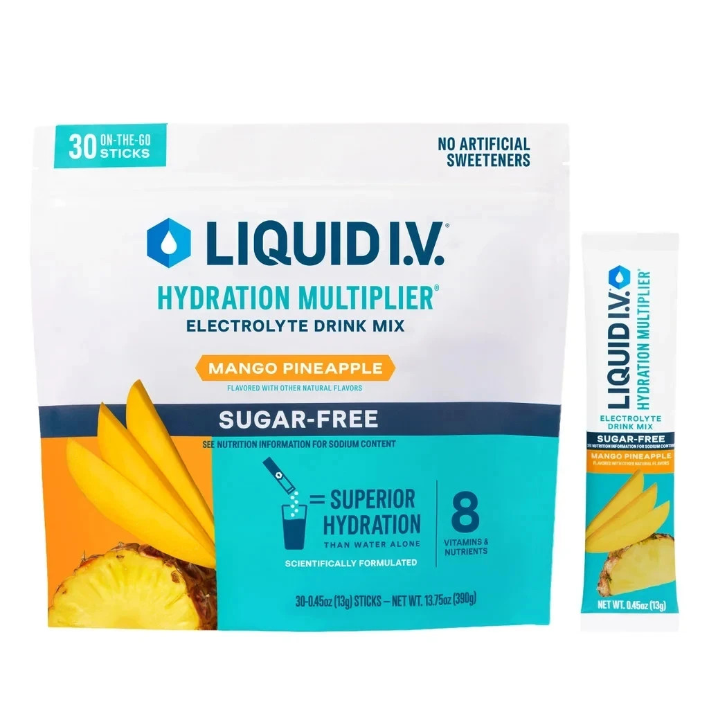 Liquid I.V. Sugar Free Mango Pineapple Hydration Multiplier 30 Stick Packs
