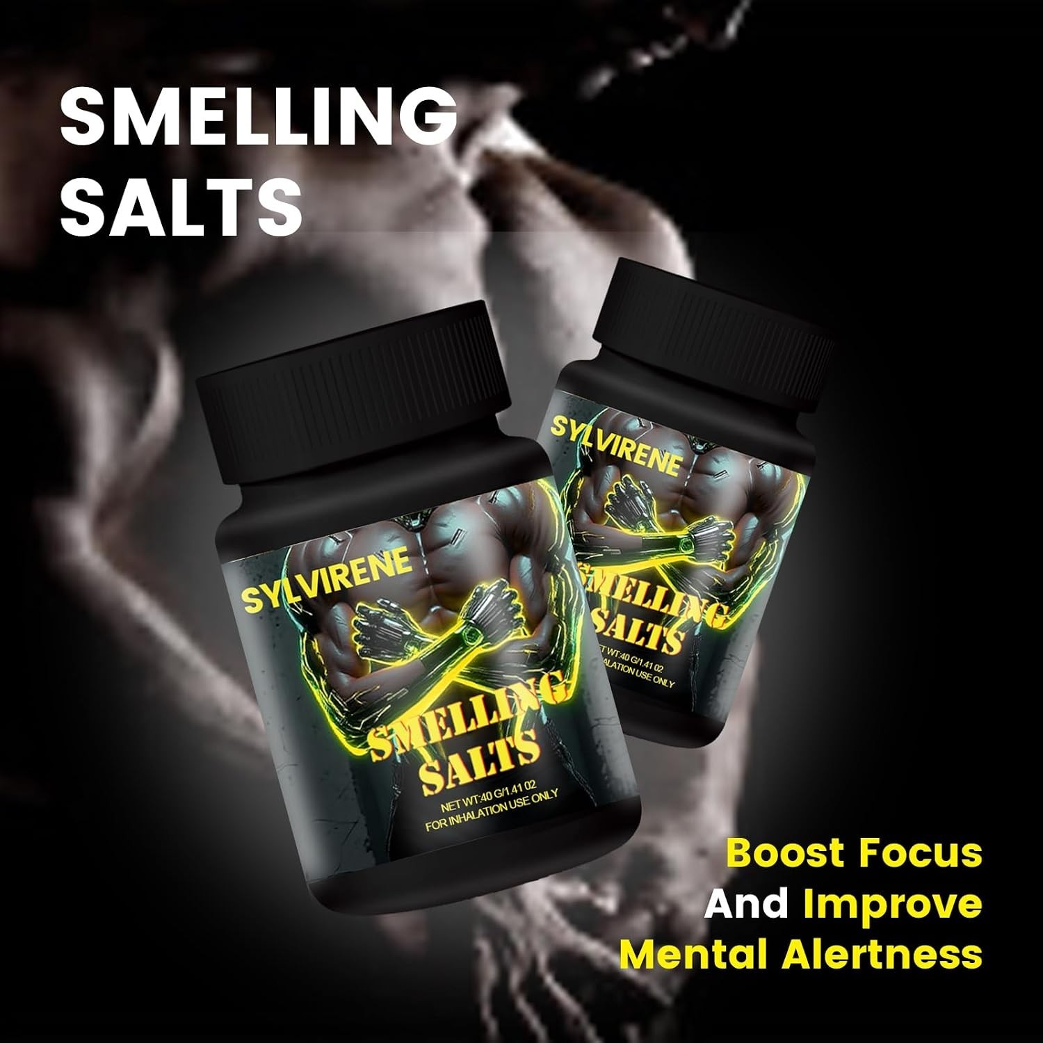 Smelling Salts for Athletes – Strong Inhalants for Powerlifting, Sports – 40g