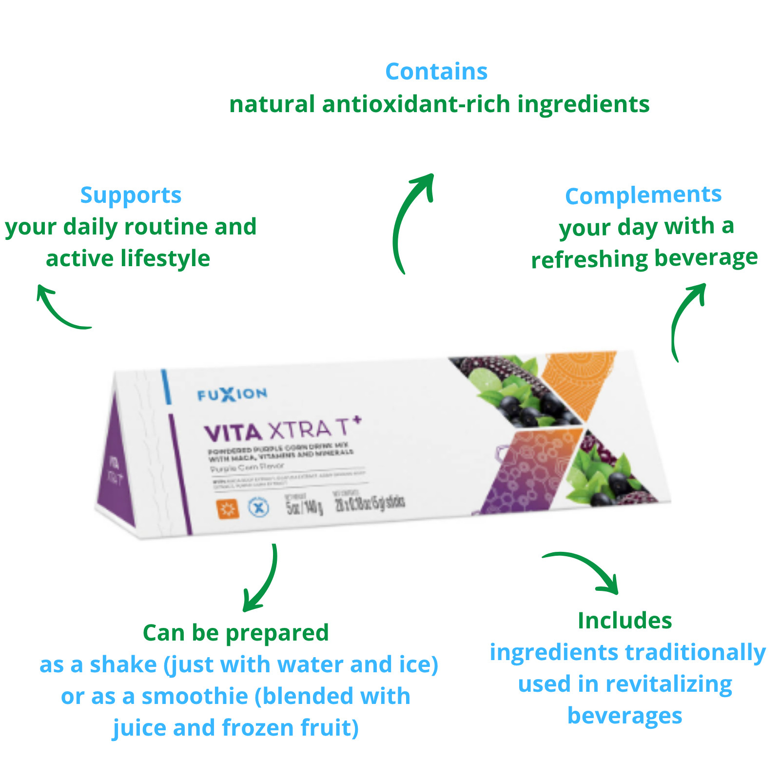 FuXion Vita Xtra T+ Functional Drink with Antioxidants and Daily Active Support