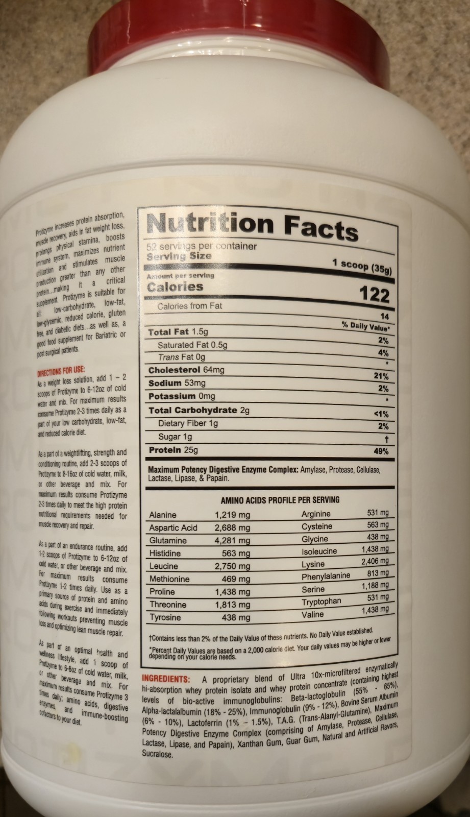 Metabolic Nutrition PROTIZYME PROTEIN 4 lb (52 Serv) Vanilla Cake BEST BY 12/26