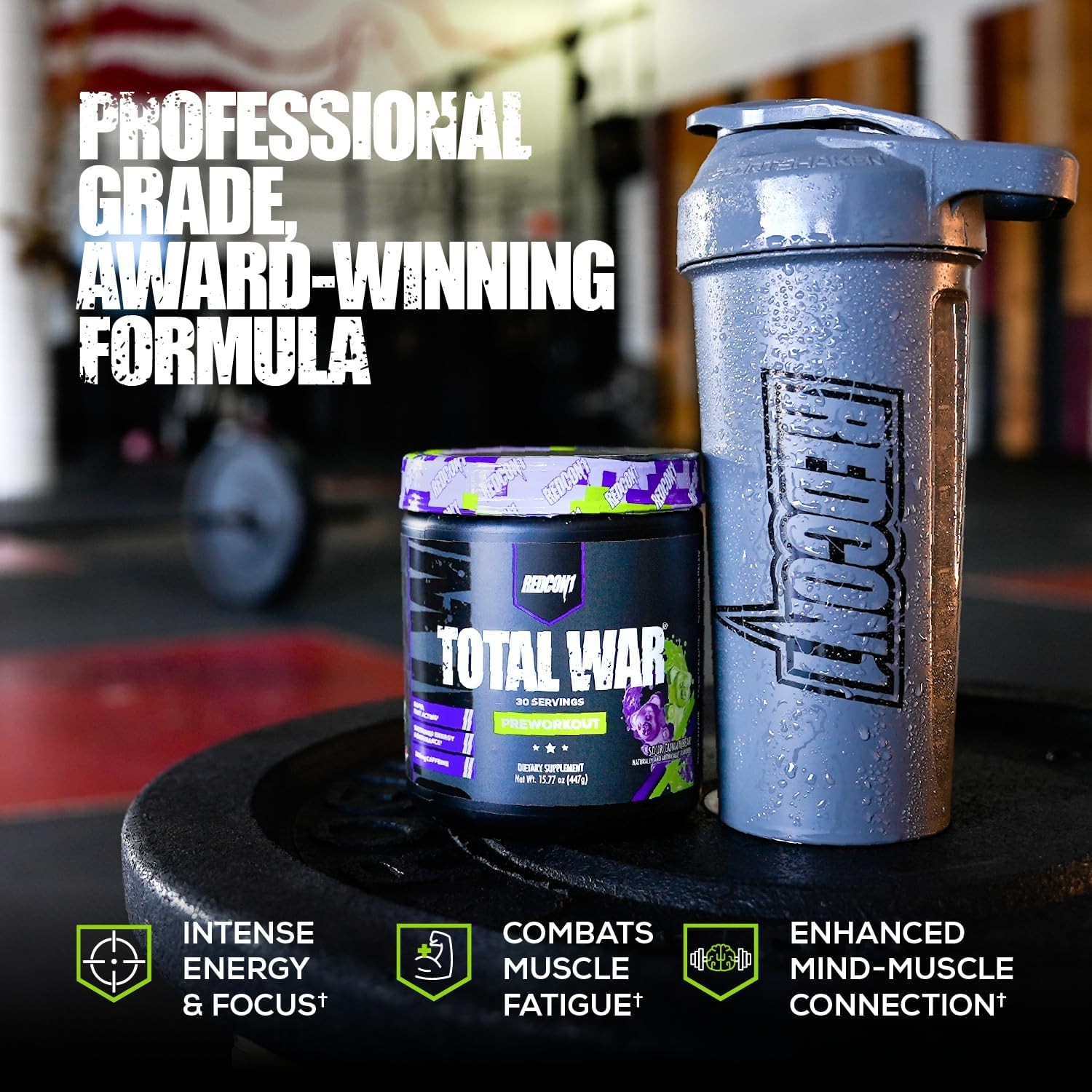 REDCON1 Total War Pre Workout, Watermelon – L Citrulline, Malic Acid, Green…