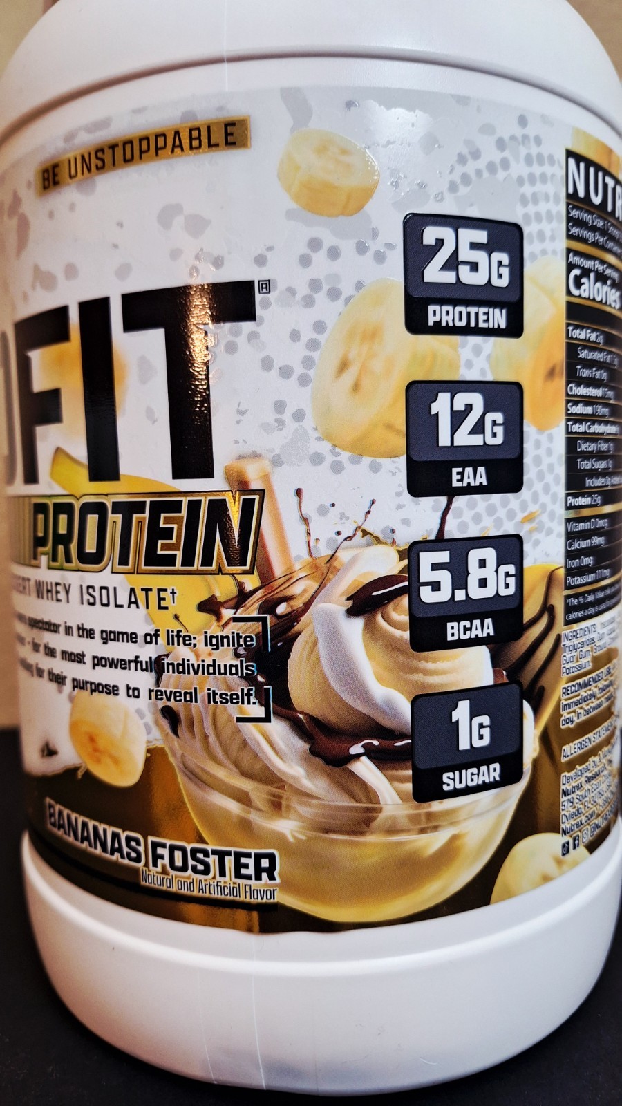 Nutrex ISOFIT Bananas Foster🍌30 Servings, 25g Protein, EAA & BCAA, 04/2028✨️