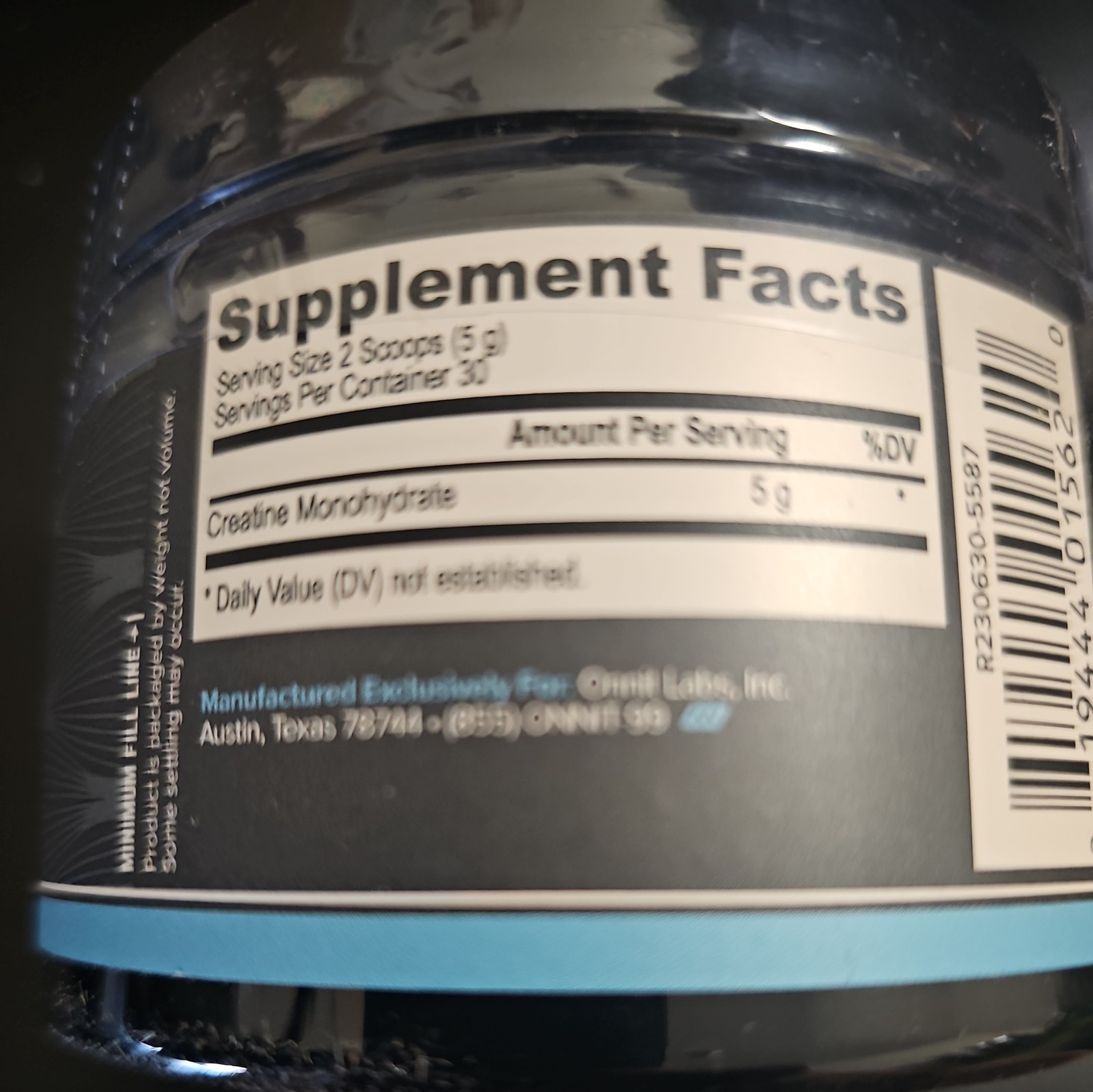 ONNIT Creatine Monohydrate Powder 5.29 oz 30 servings exp 09/2027