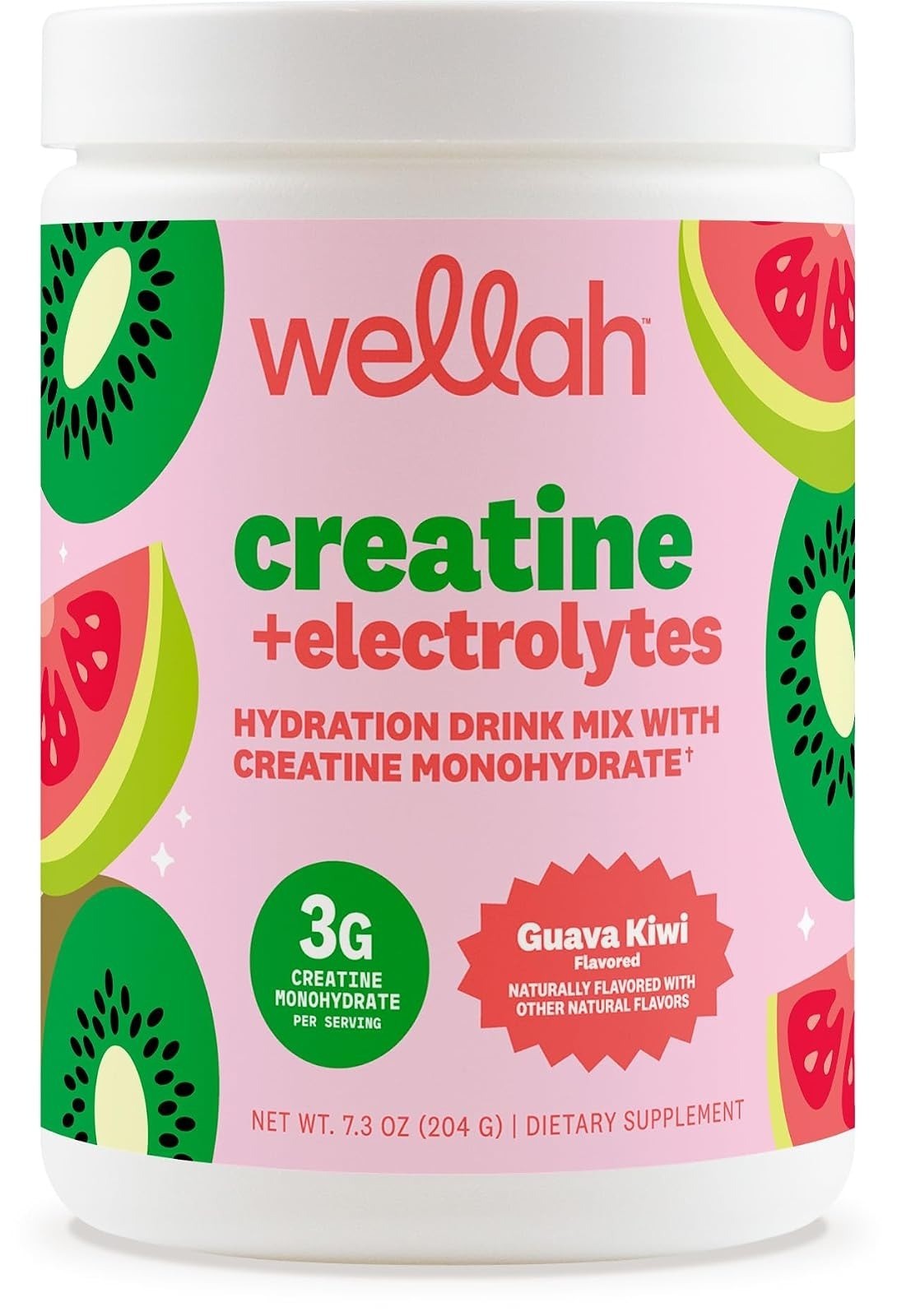 Wellah Creatine + Electrolytes Powder – Strawberry Lemonade – 30 Servings