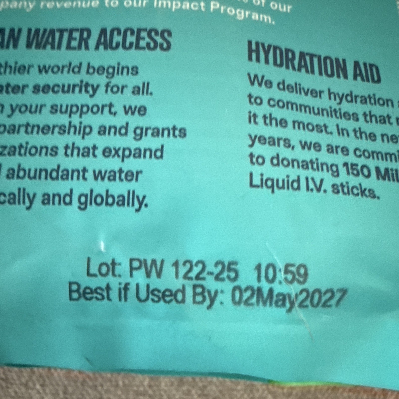 Liquid I.V. Hydration Multiplier Watermelon 16 Sticks Exp 02May2027